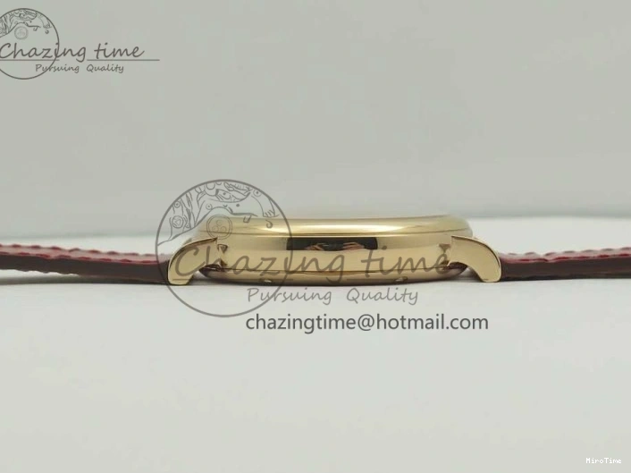 MIROTIME 0319 Portofino IW458101 RG MK 1:1 Best Edition Silver Dial On Red Leather Strap MIYOTA FashionForward 7162